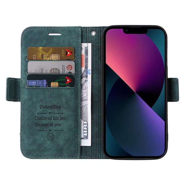Case med spänne på dubbla sidor för iPhone 15 Green