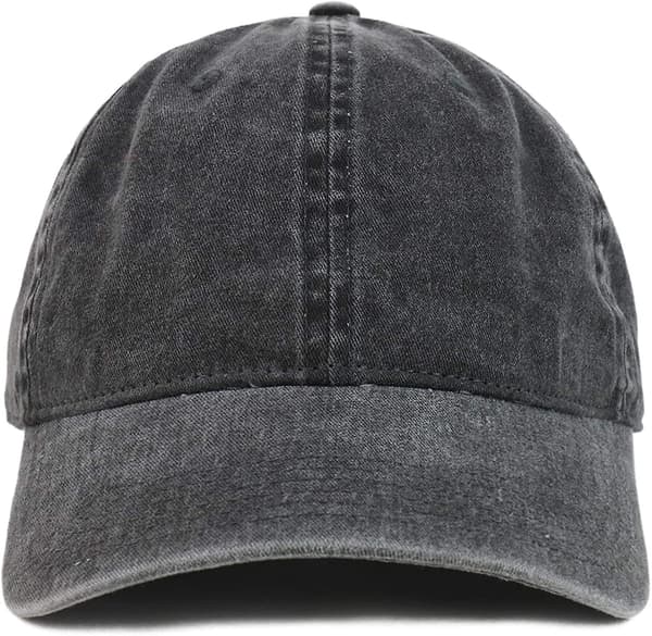 Svart enkel cap Unisex bomullspigmentfärgad cap null none