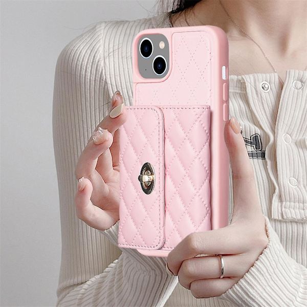 Plånbok Case För iPhone 15 Plus Pink