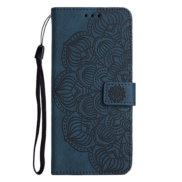 Mandala-präglat case till iPhone 15 Pro Blue