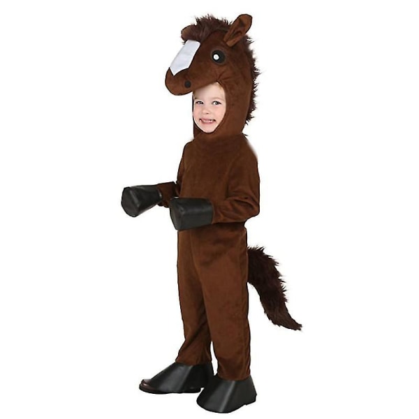 Barn Cosplay Set Animal Brown Horse kostym M