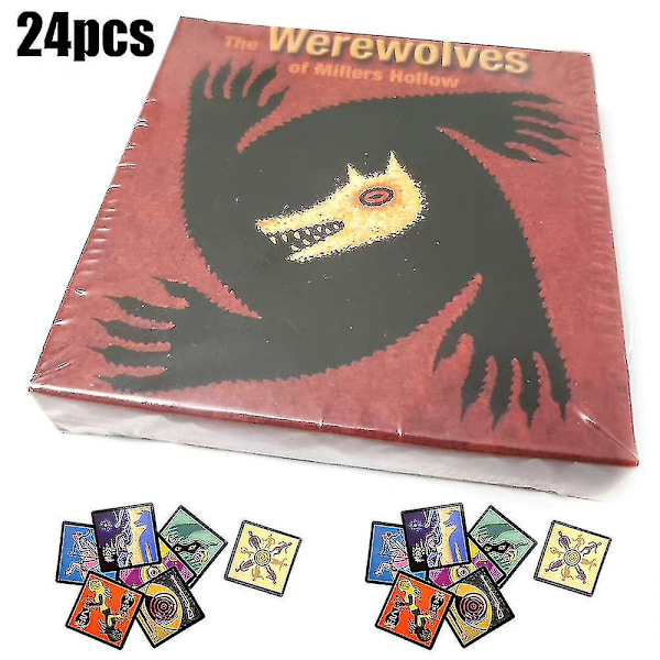 The Werewolves Of Miller's Hollow Werewolf Card Gathering Party Board Game 24 Cards Full English null none