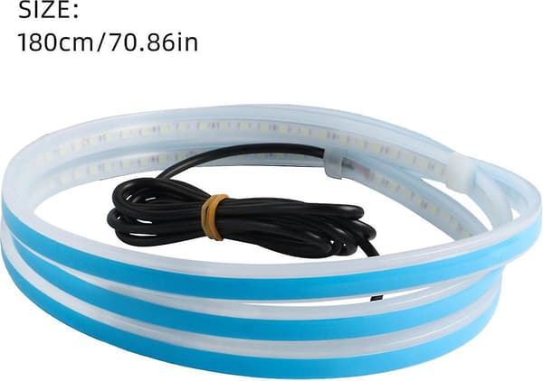 Dynamisk motorhuv varselljus LED-remsa - 1,8M - vit null none