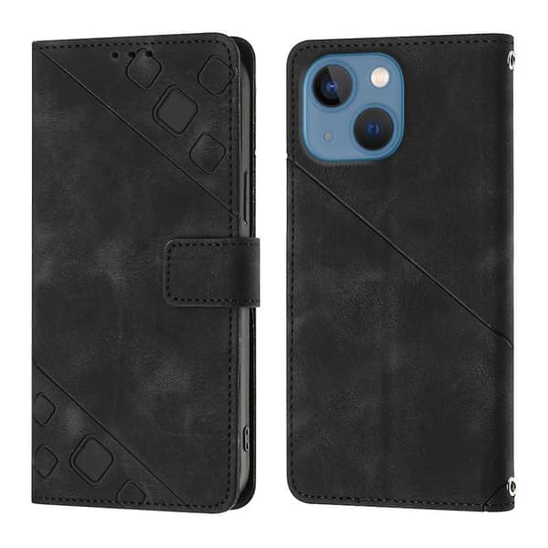 Hudkänsla PU- case för iPhone 15 Black