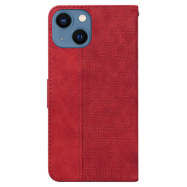 Geometriskt präglat case för iPhone 15 Red