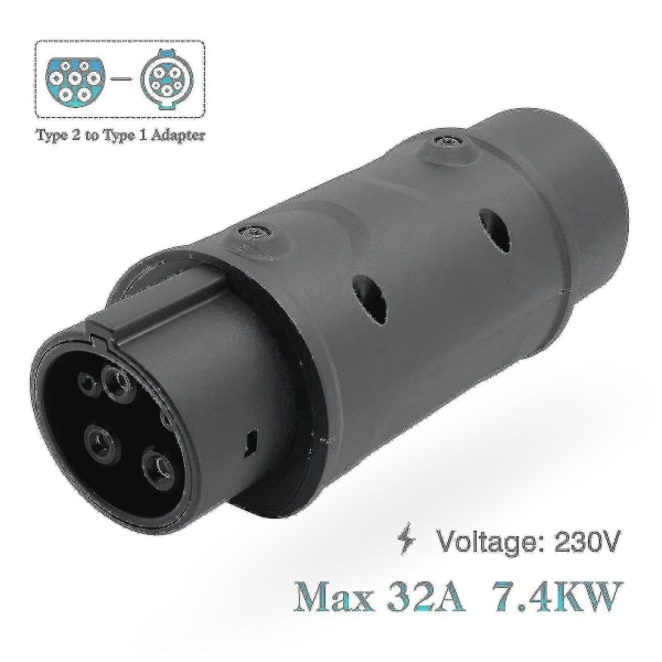 Adapter IEC 62196 2 till J1772 typ 1 elektrisk laddning fordonsladdare ena sidan kontakt Charing S Sl null none