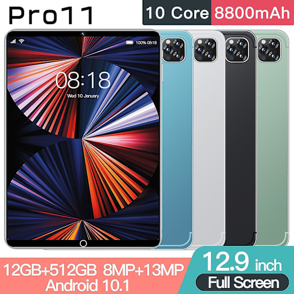 Pro11 12gbram + 512gbrom 12,9 tum Android OS 12.0 Blue