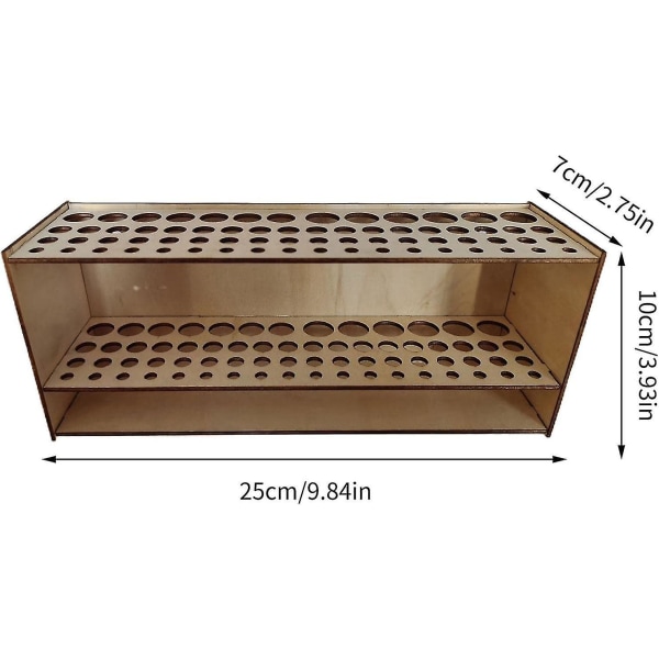 Penselställ i trä | 67 hål trä penselställ | Väggfäste i trä akvarell borstbricka ställ för färgpennor målarpenslar null none