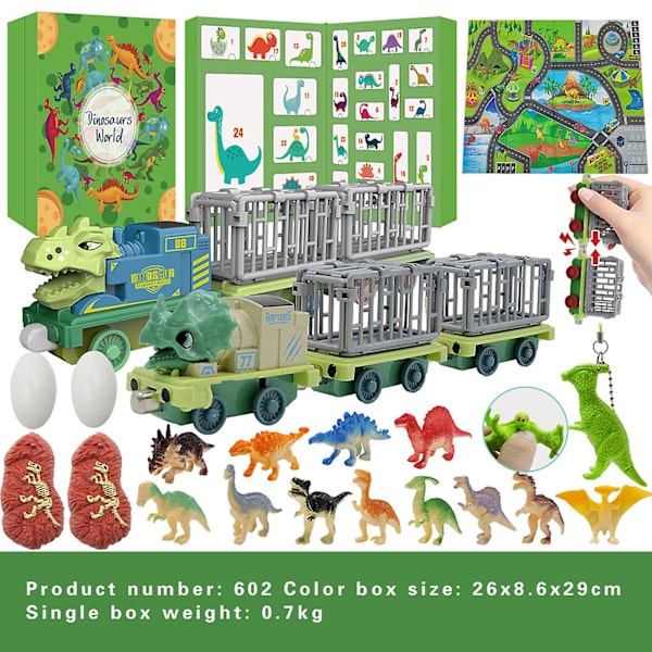 Julkalender med 24 Dagar Nedräkning Dinosaurie Leksak Presentask För Barn Spädbarn Småbarn Flickor Pojkar Present 602