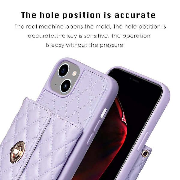 Plånbok Case För iPhone 15 Plus Purple
