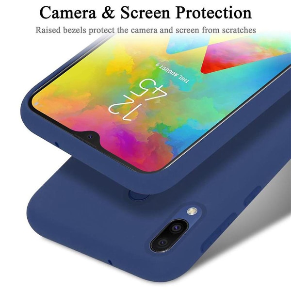 Samsung Galaxy M20 Hülle Handy Cover TPU- case - flytande design LIQUID BLUE Galaxy M20