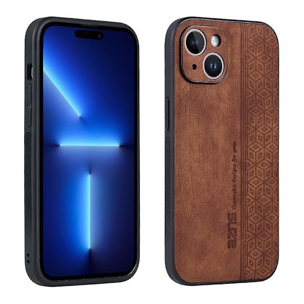 AZNS 3D-präglat phone case för iPhone 15 Brown