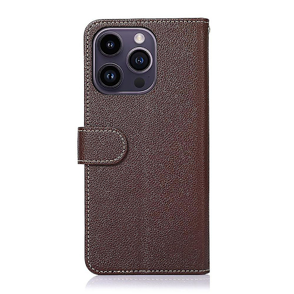 RFID phone case för iPhone 15 Pro Brown