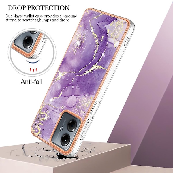 Imd Tpu phone case för Motorola Moto G14 Purple 002