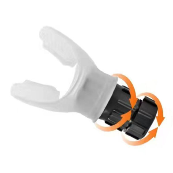 Bärbar Lung Exerciser Expander Device Lungkapacitet Absolut Breaking Motion Trainer Justerbart motstånd med silikon munstycke Vit