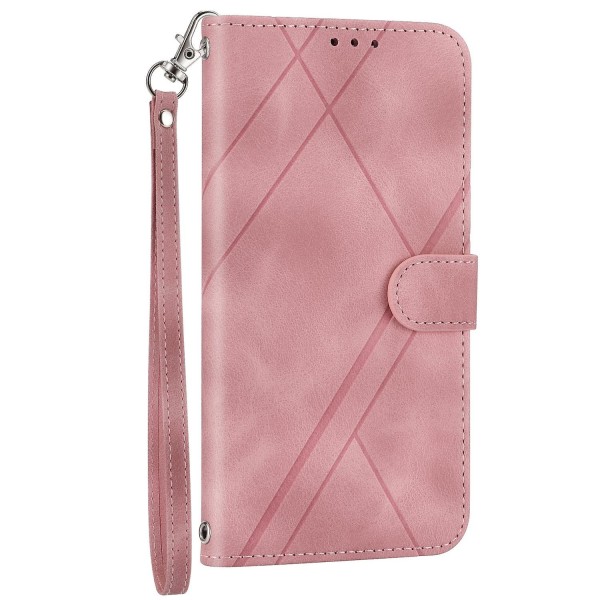 Case med präglat linje för iPhone 15 Plus Pink