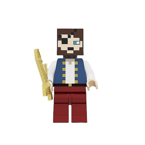 minecraft block pirat block minifigur leksaker