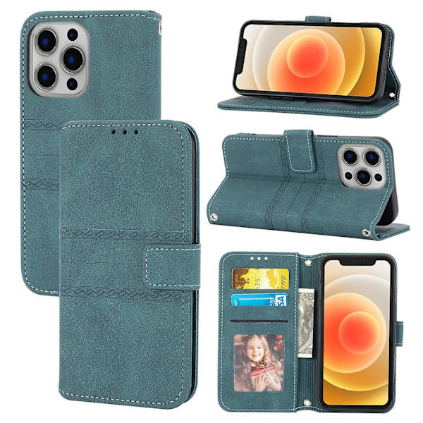 Präglat case för iPhone 15 Pro Max Dark green