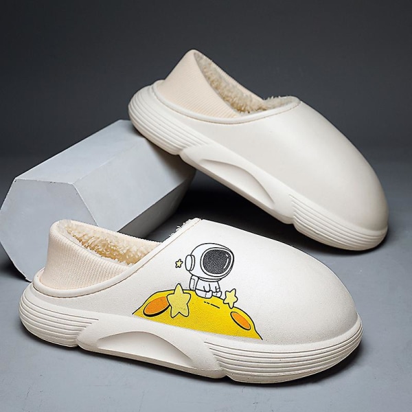 Män Kvinnor Bomulttofflor Modesandaler Utomhus Halkskydd inomhus Yj5751 Beige 29-30