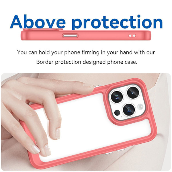 Akryl + TPU phone case för iPhone 15 Pro Red