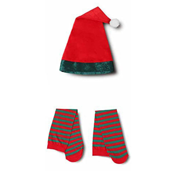 Jul Barn Flickor Santa Elf Cosplay Paljett Xmas Outfit Klänning Leggings Fancy Dress Up Kostym Present 3-4 Years Green