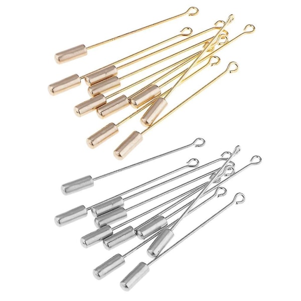 20st rostfritt stål lång nål Stick Diy halsduk krage Lapel Pin fynd