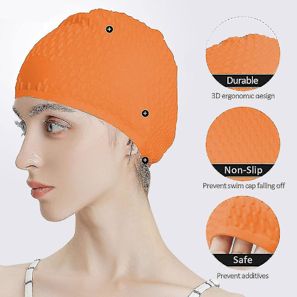 Cap Silikonelastisk cap för män och kvinnor R orange