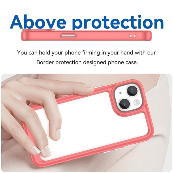 Akryl + TPU phone case för iPhone 15 Plus Red