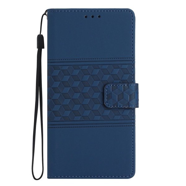 Diamantpräglat case för iPhone 15 Plus Dark blue