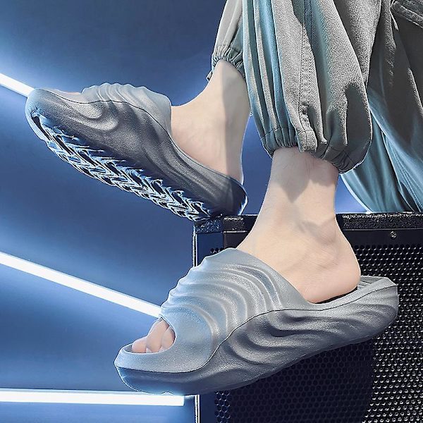 Strandtofflor för män Modesandaler Utomhus Halkfria inomhusskor 3B3069 Gray 41-42