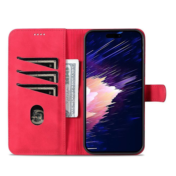AZNS Calf Texture Case för iPhone 15 Red