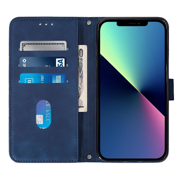PU phone case för iPhone 15 Plus Blue