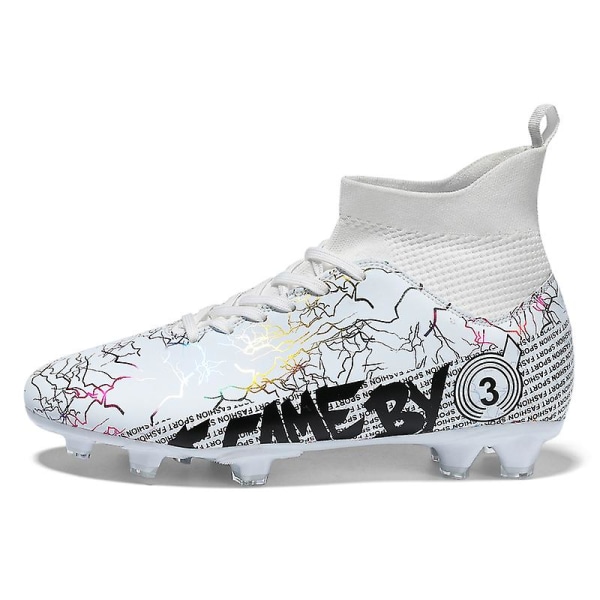 Fotbollsskor för män Spikes Fotbollsskor för ungdomar Stövlar Athletic Sneaker 3C7000 White 44