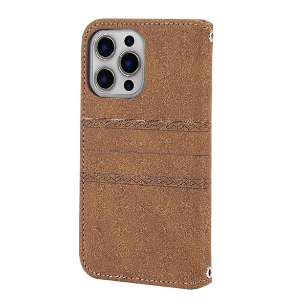 Präglat case till Iphone 15 Brown