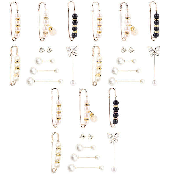 30 st Kjol Midja Modifiering Pin Midja Indragbar Pin Justerbar Brosch As Shown 8.5X2X1.5cm