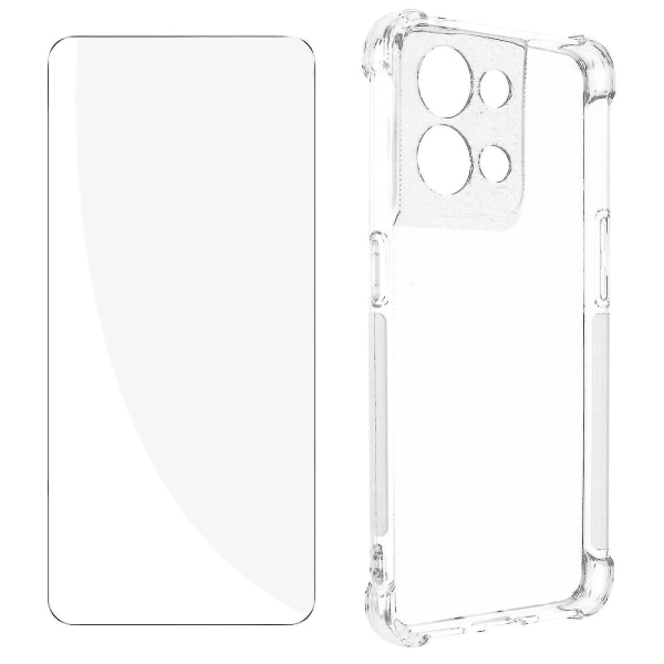 Oppo Reno 8 5g skyddspaket förstärkt case + härdat glas Transparent Xxf null none