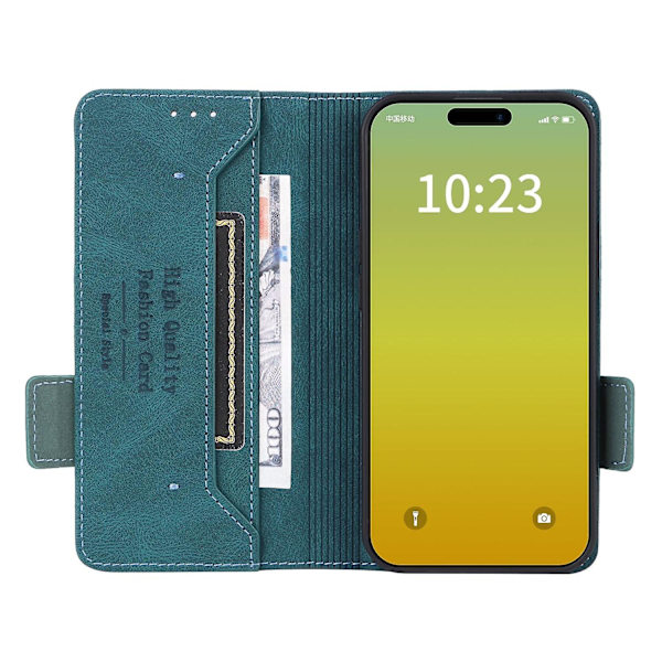Phone case i läder för iPhone 15 Green