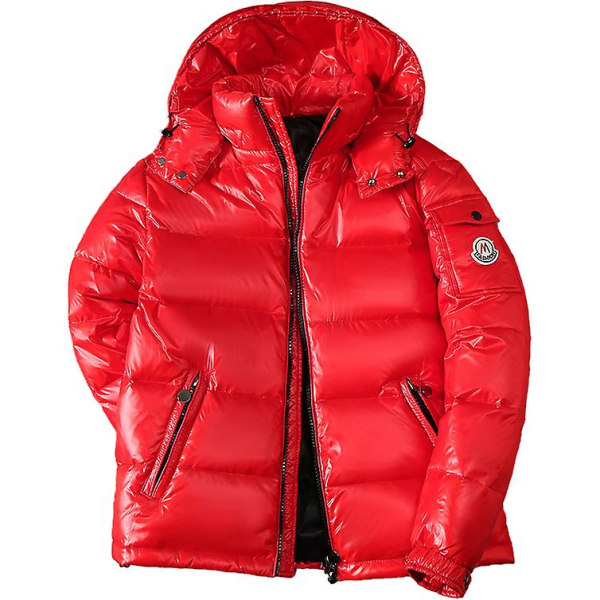 Herr Shiny Dunjacka Herr Vinterjacka Ståkrage Dunjacka Med Huva Red XL