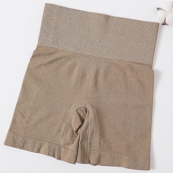 Sömlösa shorts med hög midja Kvinnor Hip Push Up Shorts Säkerhetsbyxor Fitness Boxer Trosa Magkontroll Underkläder Kalsonger Z M style2 khaki