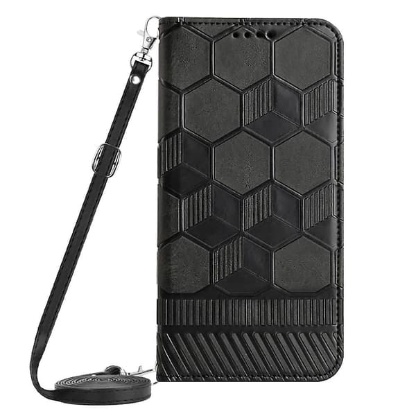 Crossbody PU- phone case för iPhone 15 Black