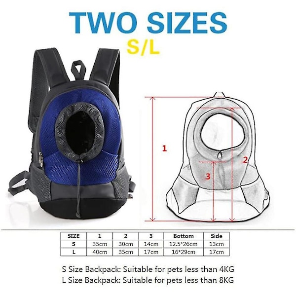 Pet Carrier Ryggsäck, Hund Katt Front Pack Andas design null none