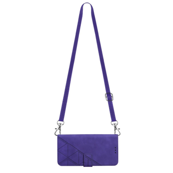 PU phone case för iPhone 15 Plus Purple