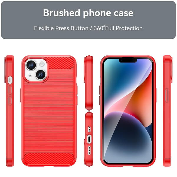 TPU phone case för iPhone 15 Red
