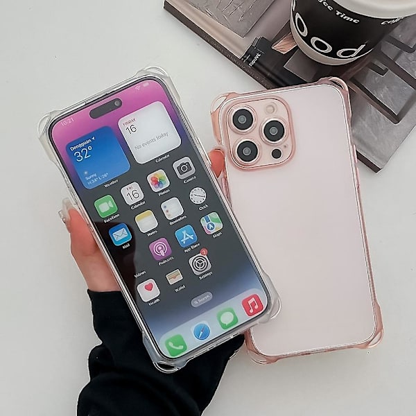 Stötsäkert TPU phone case för iPhone 15 Plus White