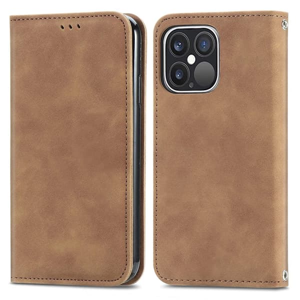 Retro Skin Feel Case för iPhone 15 Brown