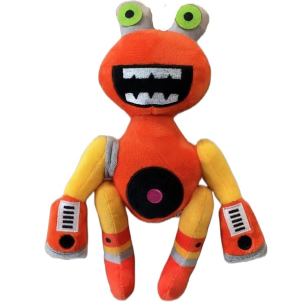 Wubbox Plysch Mina Singing Monsters Orange Big Mouth Robot