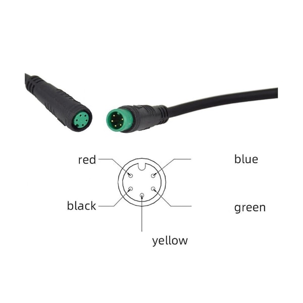 S866 elcykel LCD-skärm E-cykel elskoter Display Mätare Kontrollpanel med vattentät kontakt Black none