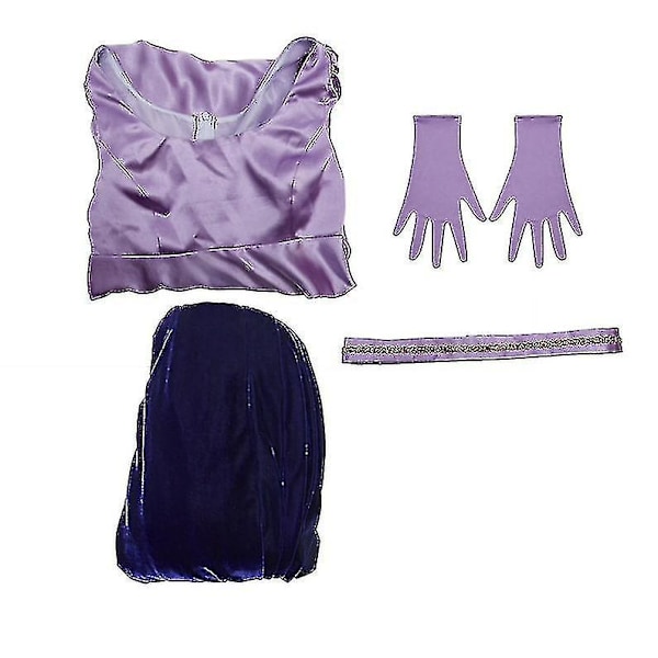 Bridgerton-klänning, regency-klänning, vintage lila bal-klänning, Jane Austen-fläckklänning