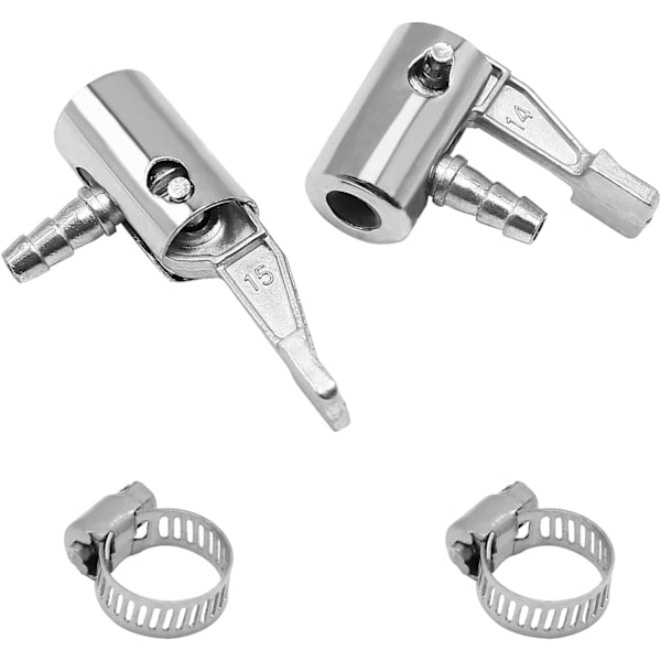2-pack 1/4&#34; Lås på luftchuck i metall, portabel mini luftkompressor däckpumpchuck, byte av luftmunstycke, slangände med stång