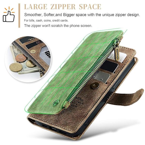 Multifunktionellt case för iPhone 15 Plus Brown